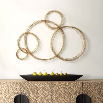 Golden Bubbles Metal Wall Décor