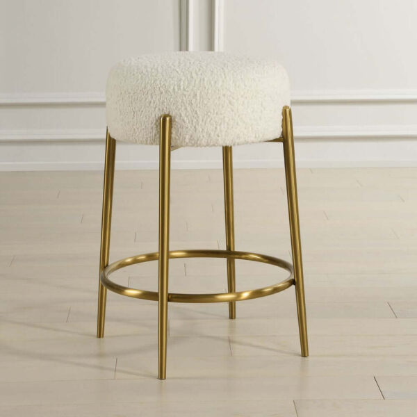 Arles Counter Stool, Brass