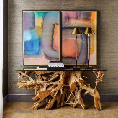 Center Root Console Table, 2 Cartons