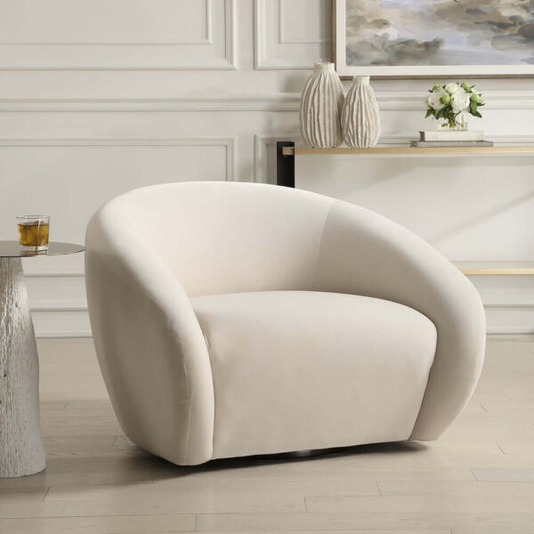 DeSoto Swivel Chair, Cream