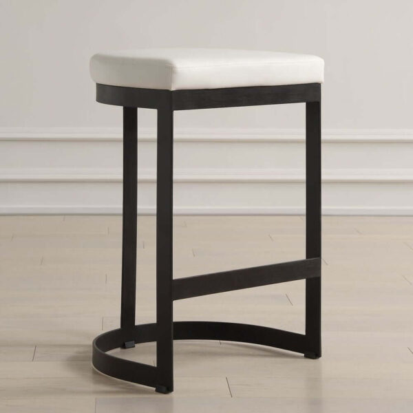 Ivanna Counter Stool, Black - White