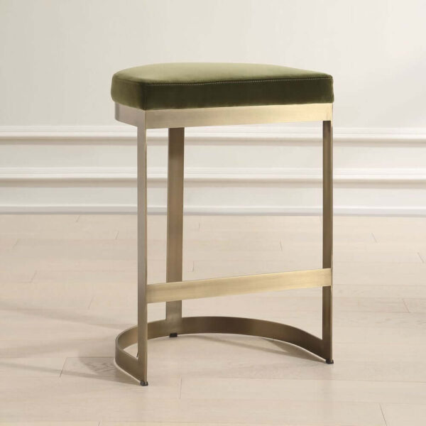 Ivanna Counter Stool, Brass - Moss