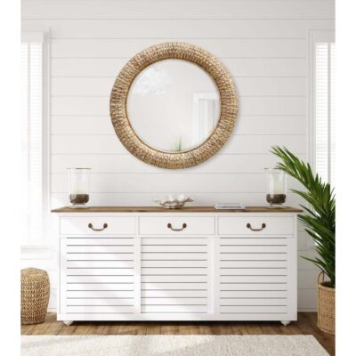 Twisted Seagrass Round Mirror