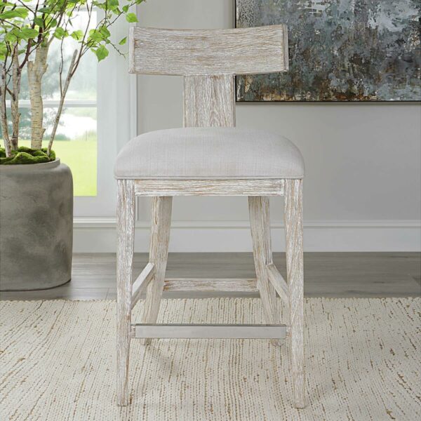 Idris Counter Stool, White