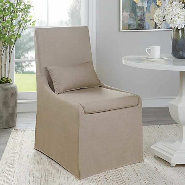 Coley Armless Chair, Tan